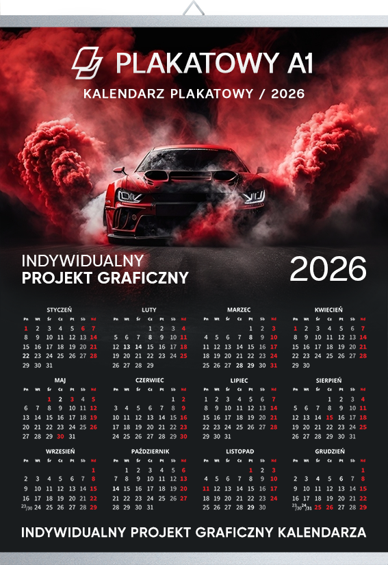 Kalendarz Plakatowy A1 (594 x 841 mm)