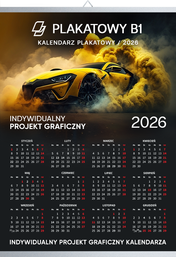 Kalendarz Plakatowy B1 (680 x 980 mm)