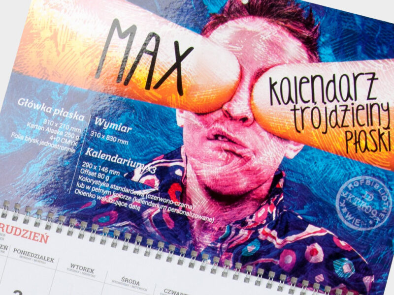 Kalendarz trójdzielny Max Spiralowany