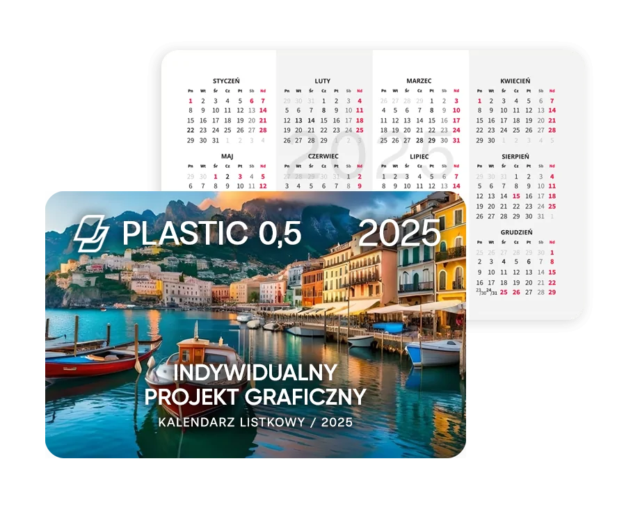 Kalendarz listkowy Plastic 0,5
