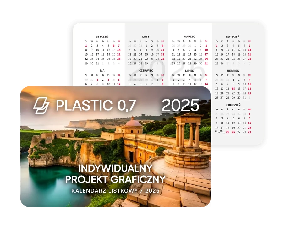 Kalendarz listkowy Plastic 0,7