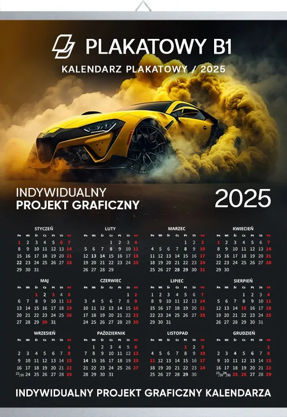 Kalendarz Plakatowy B1 (680 x 980 mm)
