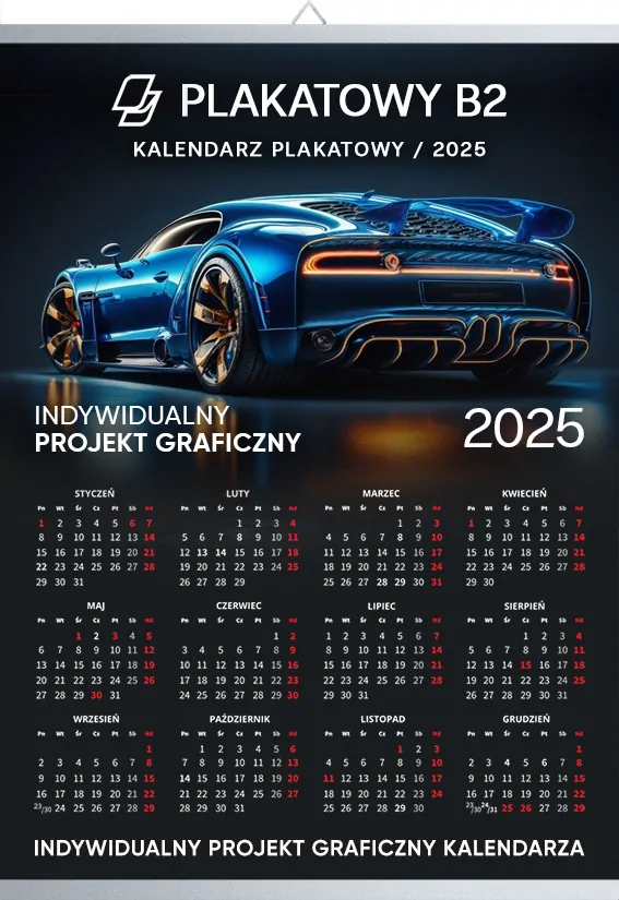 Kalendarz Plakatowy B2 (480 x 680 mm)