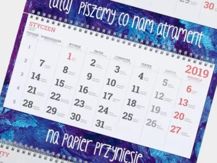Kalendarz trójdzielny Max Spiralowany