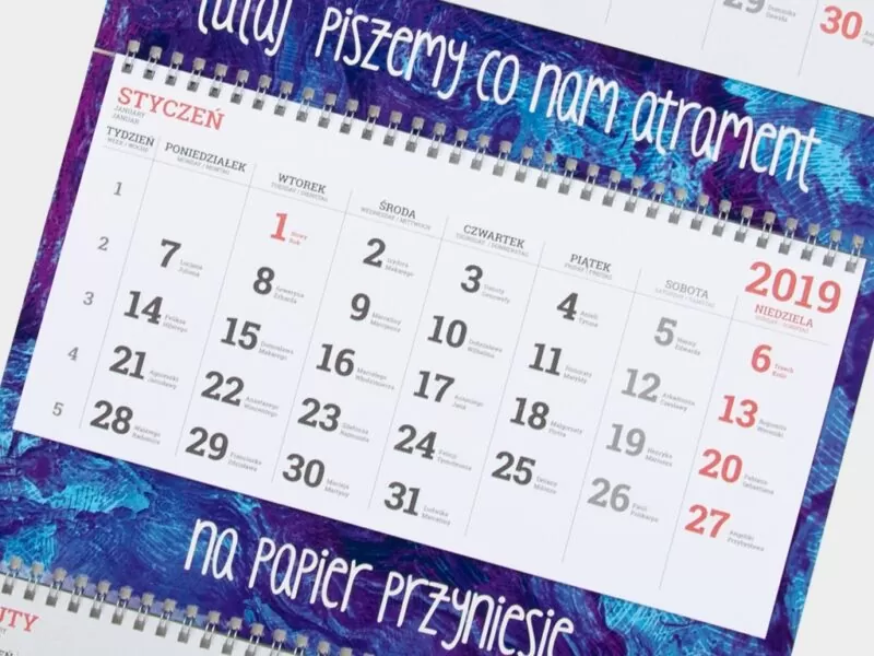 Kalendarz trójdzielny Max Spiralowany