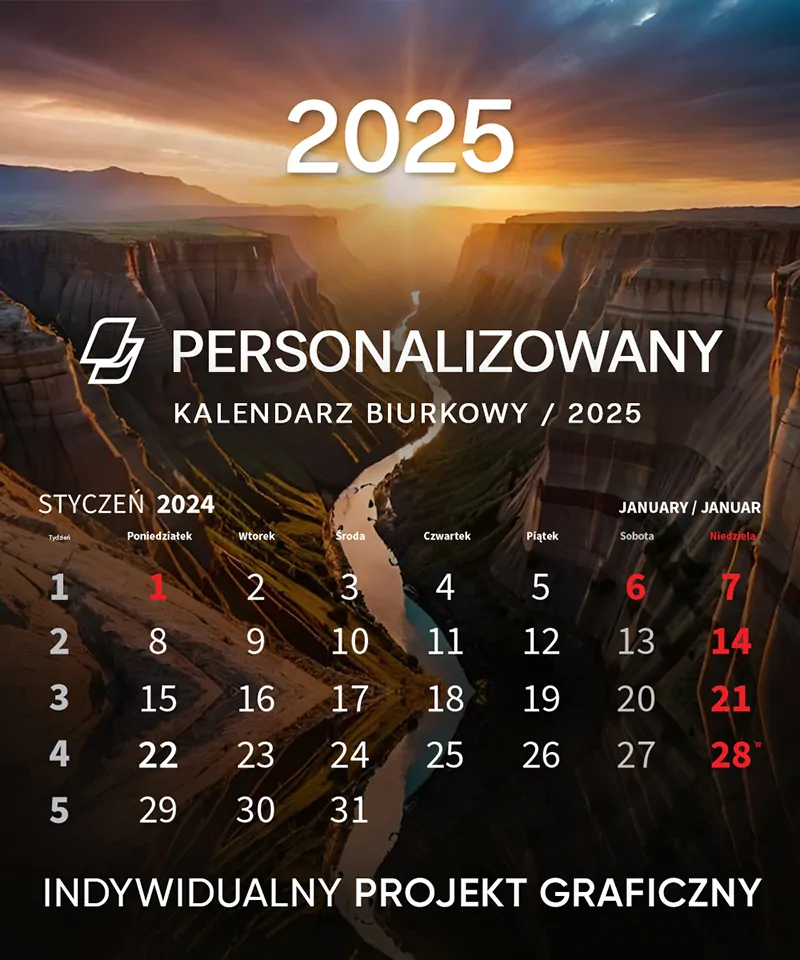 Kalendarium Kalendarz biurkowy Personalizowany