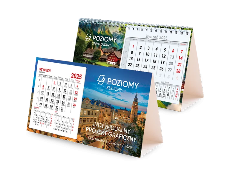 Kalendarz biurkowy Poziomy